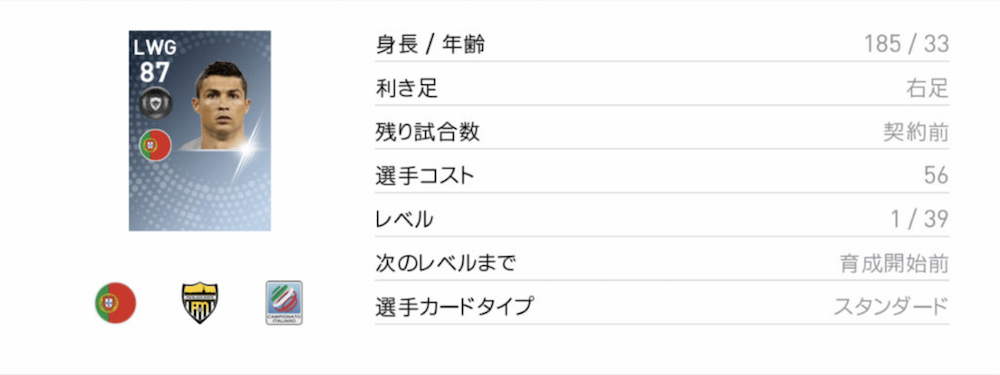 ウイイレアプリ19 クリスティアーノ ロナウド レベルマックス能力値 確定スカウト サカラボ